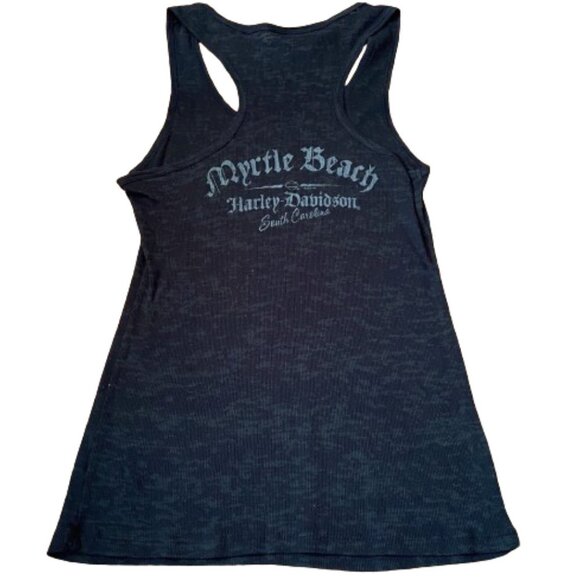 Rare Harley Davidson Myrtle Beach  skull fitted tank top - Picture 3 of 10